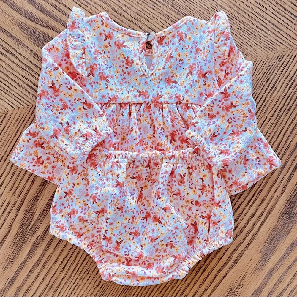 Old Navy Baby Girls 2-Piece Pink Floral Set